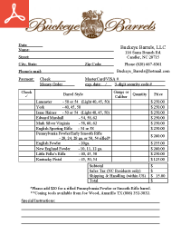 Buckeye Barrels Order Form